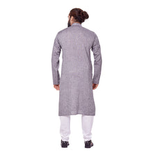 Load image into Gallery viewer, Ajay Arvindbhai Khatri Men&#39;s Cotton Straight Linning Kurta Grey Colour
