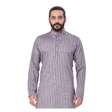 Load image into Gallery viewer, Ajay Arvindbhai Khatri Men&#39;s Cotton Straight Linning Kurta Grey Colour
