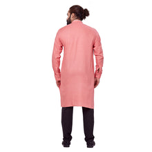 Load image into Gallery viewer, mens pink color cotton embroidery kurta
