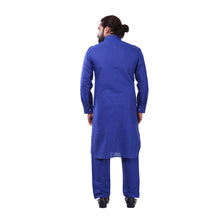 Load image into Gallery viewer, Ajay Arvindbhai Khatri Men&#39;s Pure Cotton Regular Pathani Suit Set ROYAL BLUE Colour
