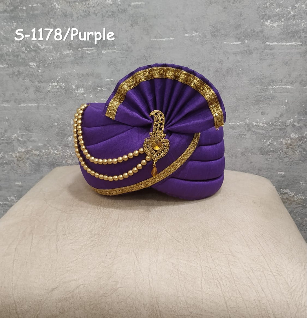 Ajay Arvindbhai Khatri Men's Purple Safa S/1178