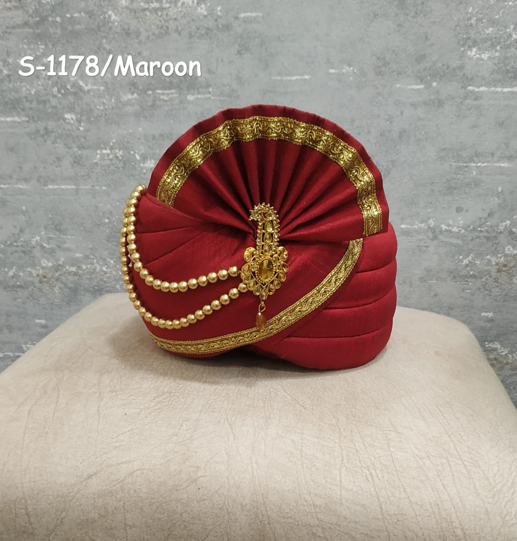 Ajay Arvindbhai Khatri Men's Maroon Safa S/1178