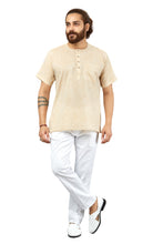 Load image into Gallery viewer, mens beige color cotton night wear
