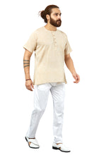 Load image into Gallery viewer, mens beige color cotton night wear
