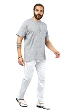 Load image into Gallery viewer, Ajay Arvindbhai Khatri Men&#39;s Pure Cotton round neck pehran Grey
