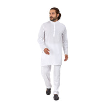 Load image into Gallery viewer, Ajay Arvindbhai Khatri Men&#39;s Pure Cotton Regular Night Wear Kurta Close Collar

