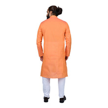 Load image into Gallery viewer, mens orange color cotton handloom kurta
