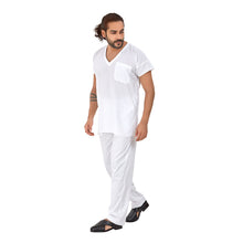 Load image into Gallery viewer, Ajay Arvindbhai Khatri Men&#39;s Pure Cotton Regular Parsi Night Wear Kurta White Colour
