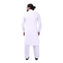Load image into Gallery viewer, Ajay Arvindbhai Khatri Men&#39;s Pure Cotton Regular Pathani Suit Set WHITE Colour
